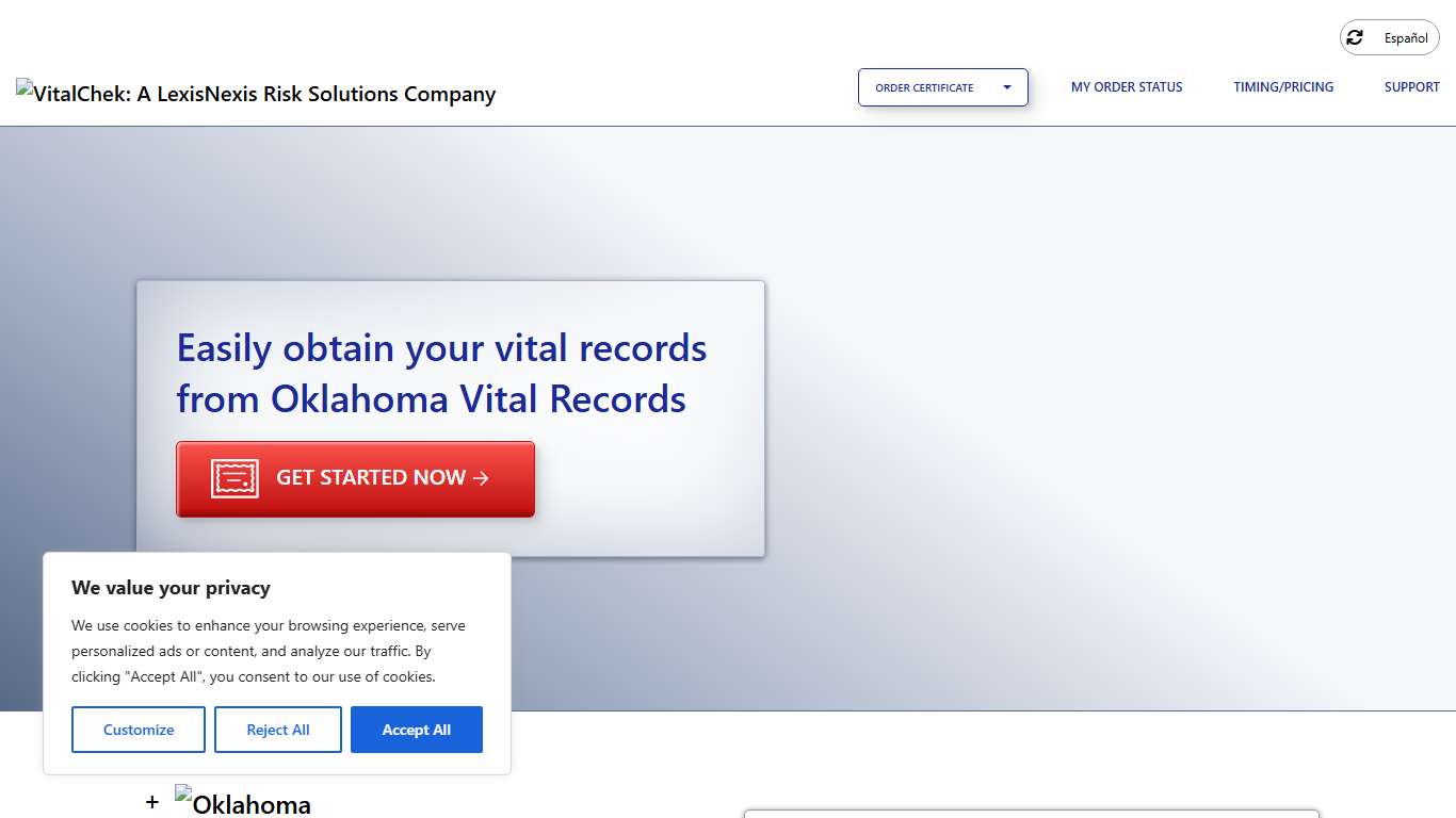Oklahoma Vital Records (OK) | Order Certificates - VitalChek